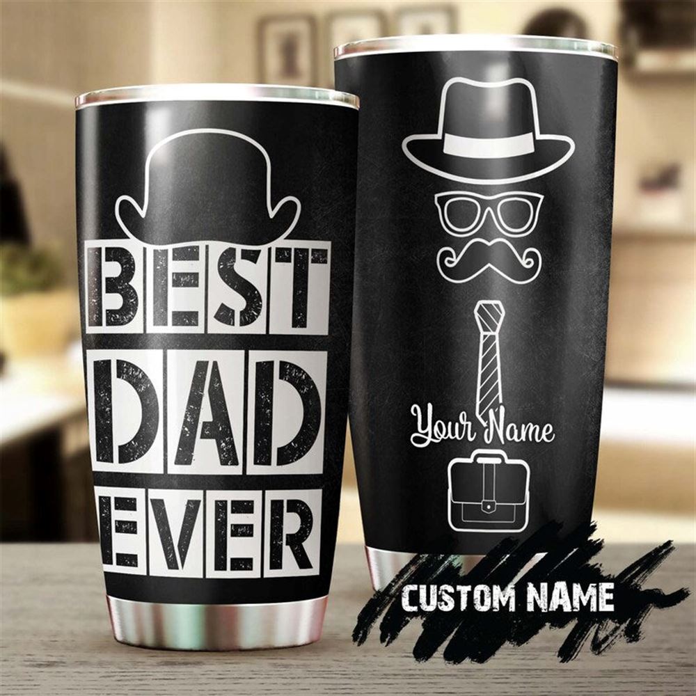 Best Dad Ever Personalized Tumbler-birthday Christmas Gift Fathers Day Gift For Father Dad From Dau