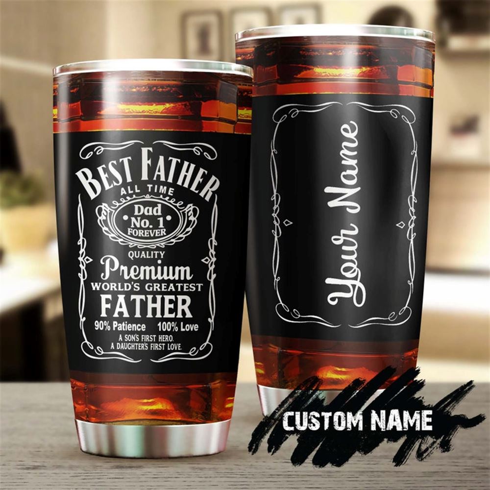 Best Father In The World Daughter First Love Funny Beer Personalized Tumbler-birthday Christmas Fath