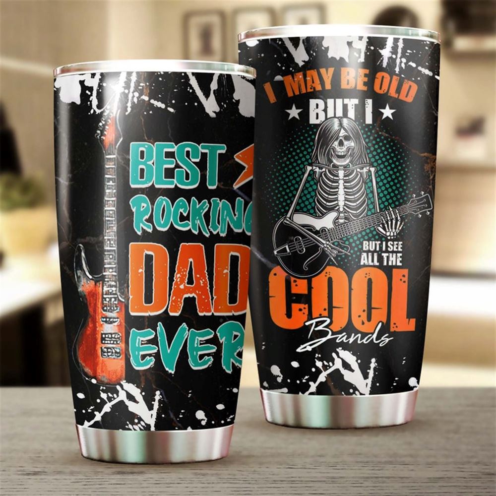 Best Rocking Dad Ever Tumbler-birthday Gift Christmas Gift Fathers Day Gift For Rocker Dad From Son