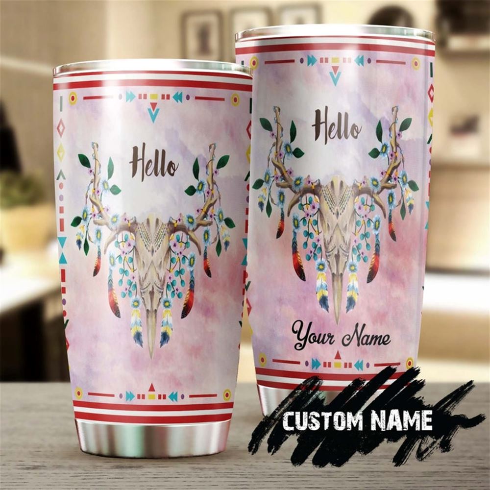 Bohemian Folk Skull Bohemian Style Personalized Tumbler-boho Turtle Tumbler-gypsy Gift Bohemian Gift