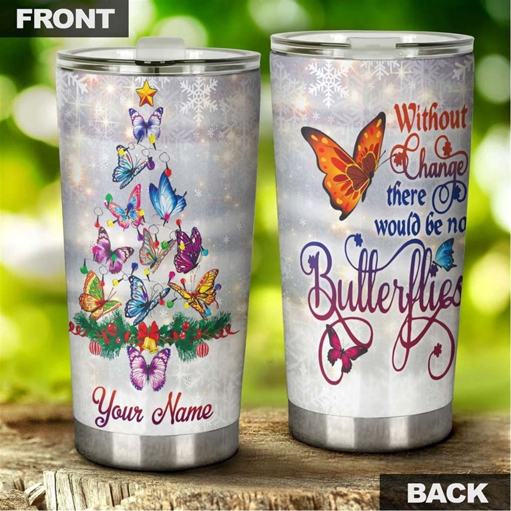 Butterfly Christmas Tree Without Change No Butterfly Personalized Tumbler-unicorn Tumbler-fancy Unic