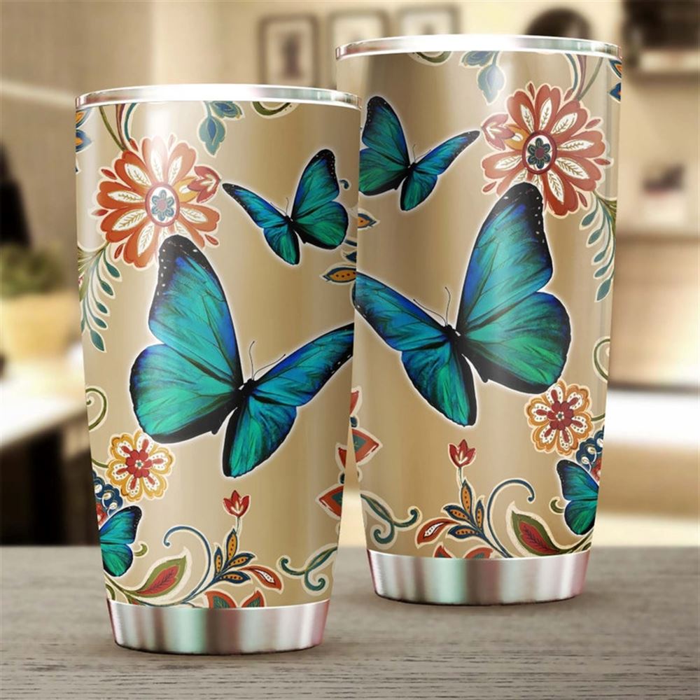 Butterfly Flower Flawless Butterfly Tumbler-unique Gift Tumbler-birthday Gift Christmas Gift For But