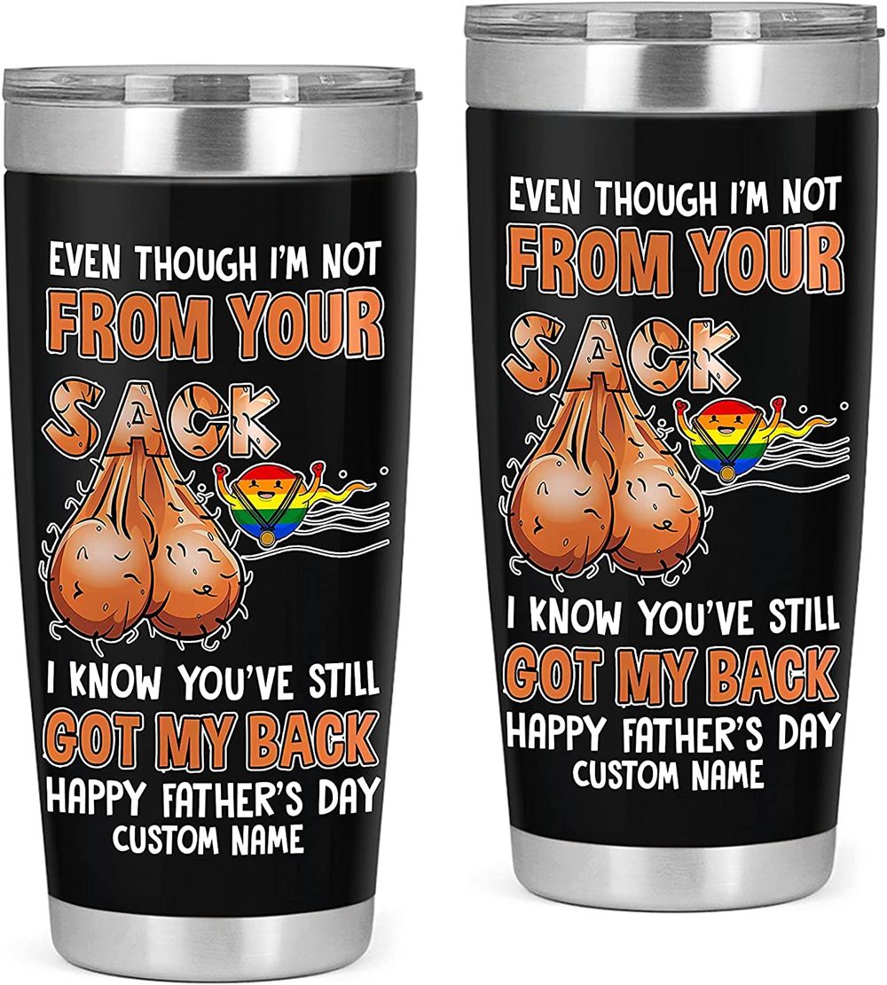 Customized Gay Tumbler With Name Lgbt Pride Tumbler For Father Day