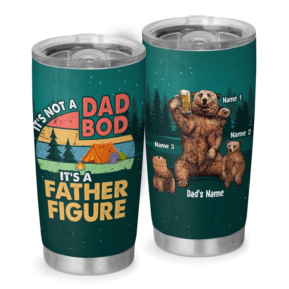 Dad Bod Father Figure Papa Bear Personalized 20oz Tumbler