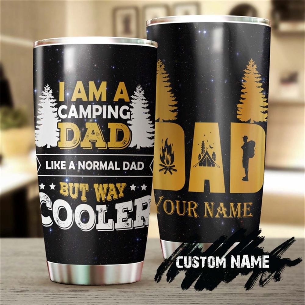 Dad Camping Cooler Personalized Tumbler-birthday Gift Christmas Gift Fathers Day Gift For Camping D