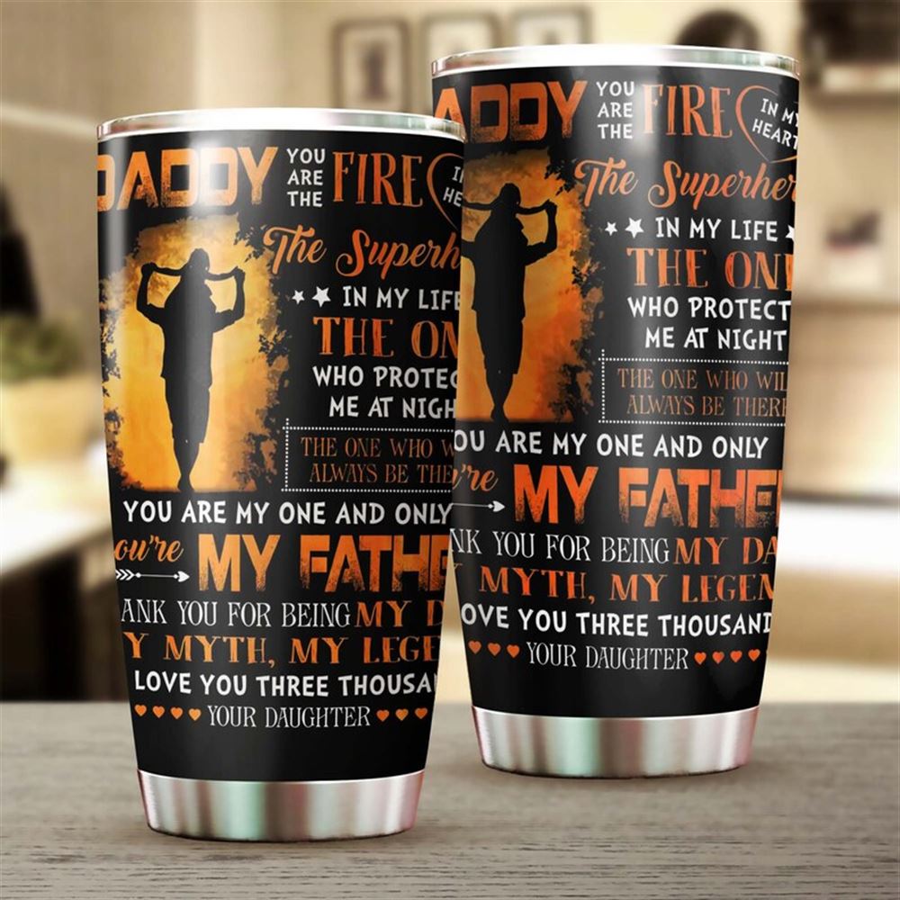 Dad Fire In My Heart Superhero In My Life I Love You Tumbler-birthday Christmas Gift Fathers Day Gi