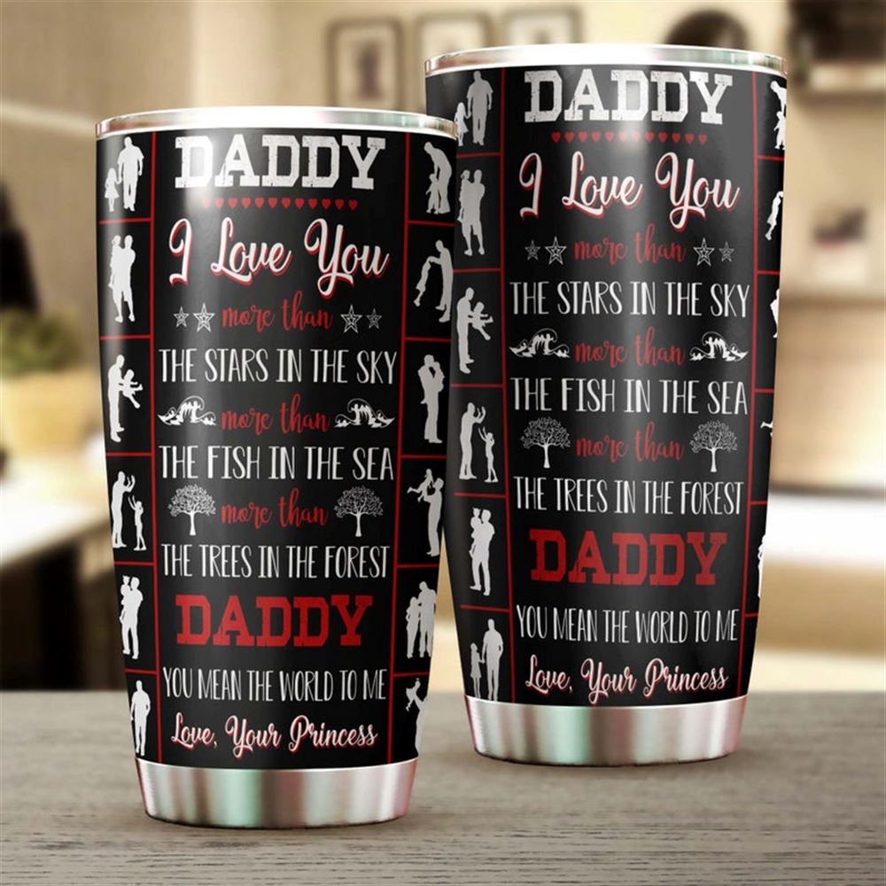 Dad I Love You More Than The Stars In The Sky Tumbler-birthday Christmas Fathers Day Gift For Dad F