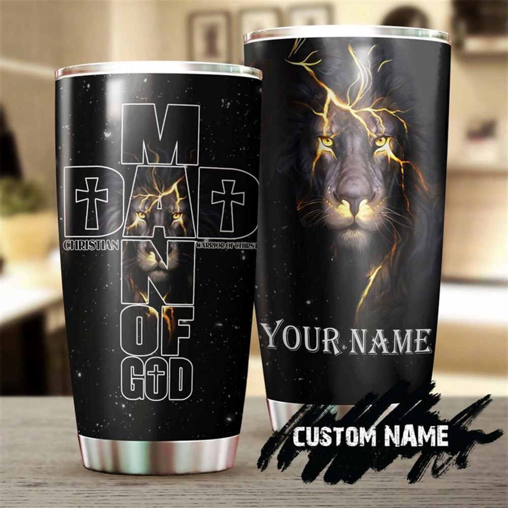 Dad Man Of God Warrior Of Christ Personalized Tumbler-birthday Christmas Fathers Day Gift For Chris