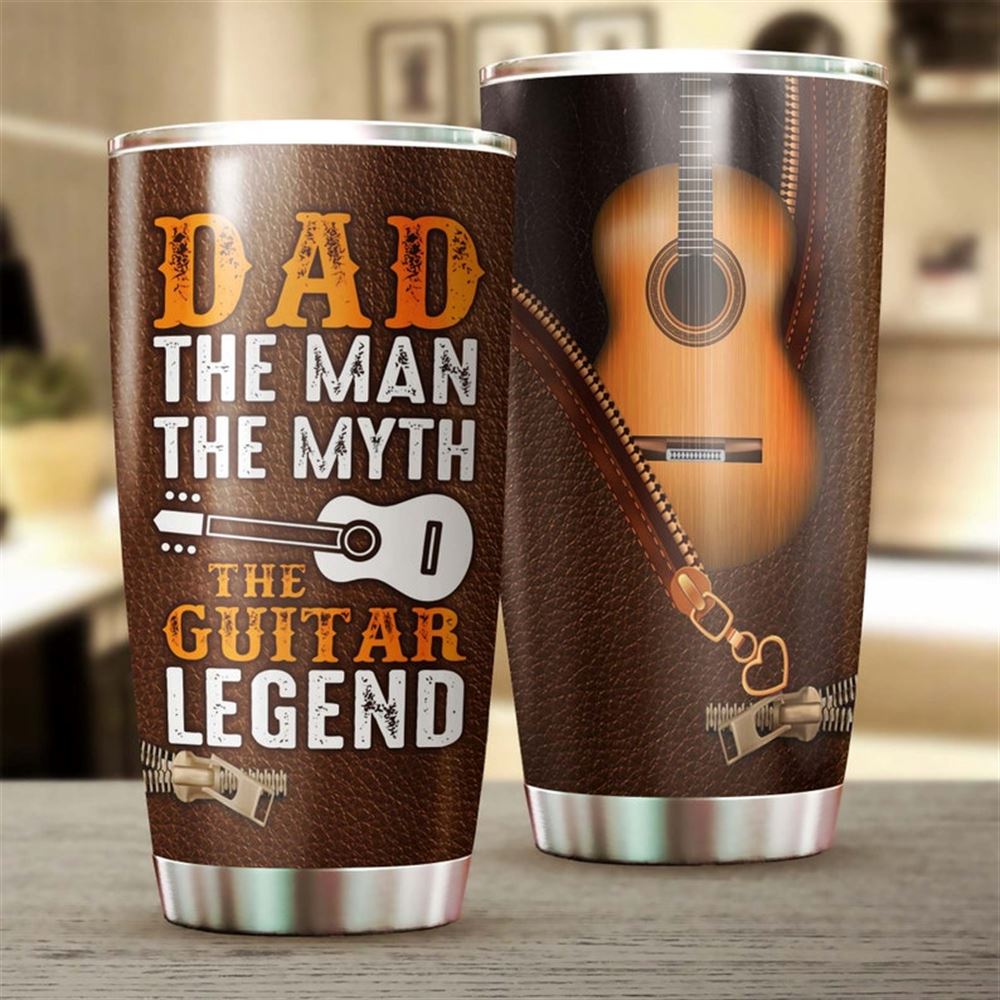 Dad The Man The Myth The Guitar Legend Personalized Tumbler-birthday Gift Christmas Gift Fathers Da