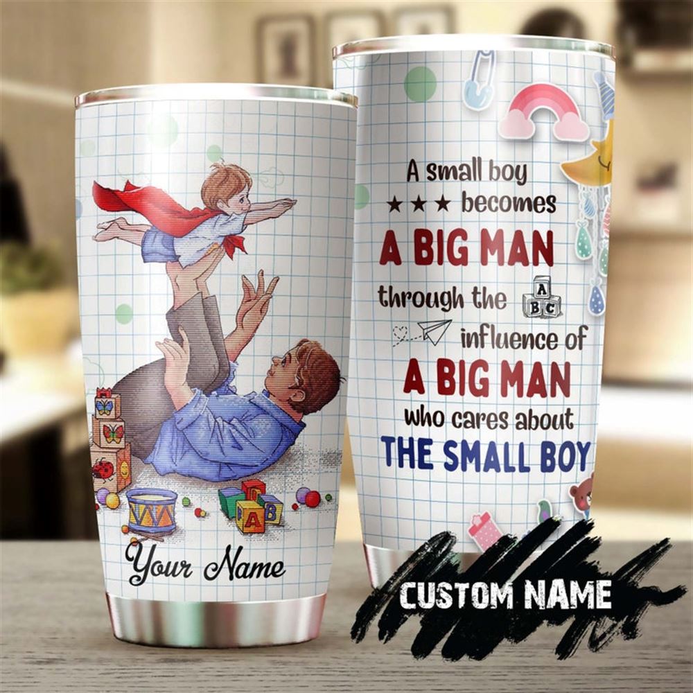 Daddy My Man Small Boy Personalized Tumbler-birthday Gift Christmas Gift Fathers Day Gift For Fathe