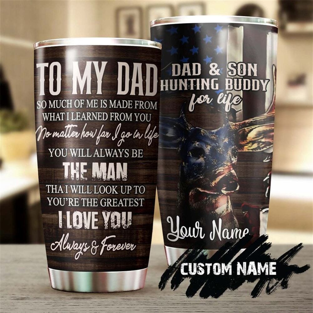 Deer Hunting Dad Son Hunting Partners For Life Personalized Tumbler-birthday Christmas Hunting Gift